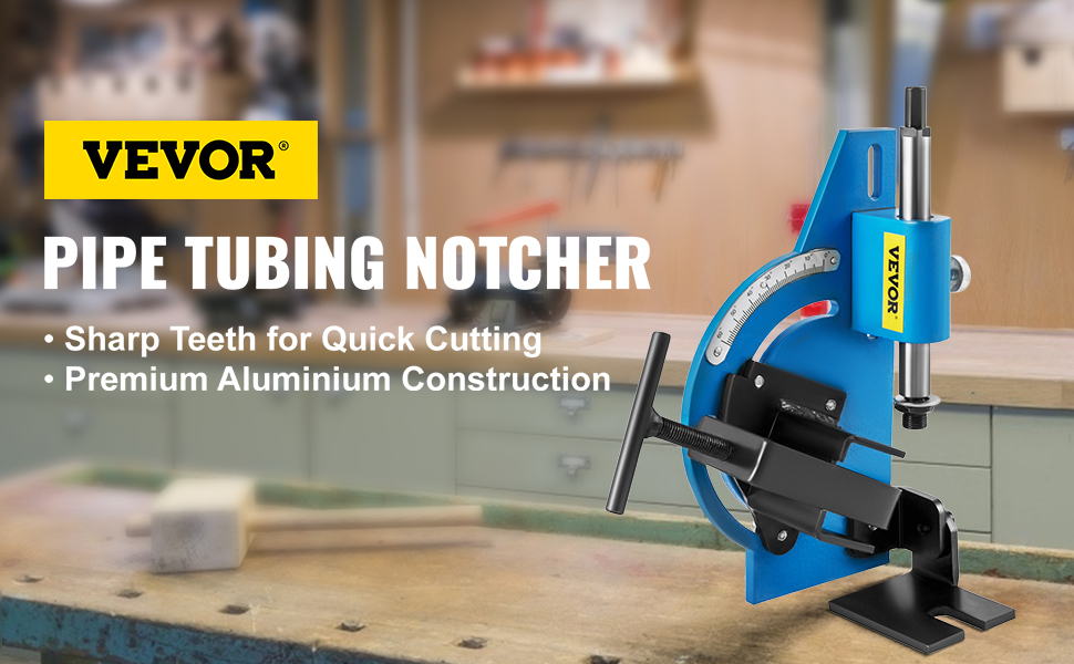 VEVOR Pipe Tubing Notcher 60 Degree Tubing and Pipe Notcher Hole Saw?Up to 2" Round Tubing Tube