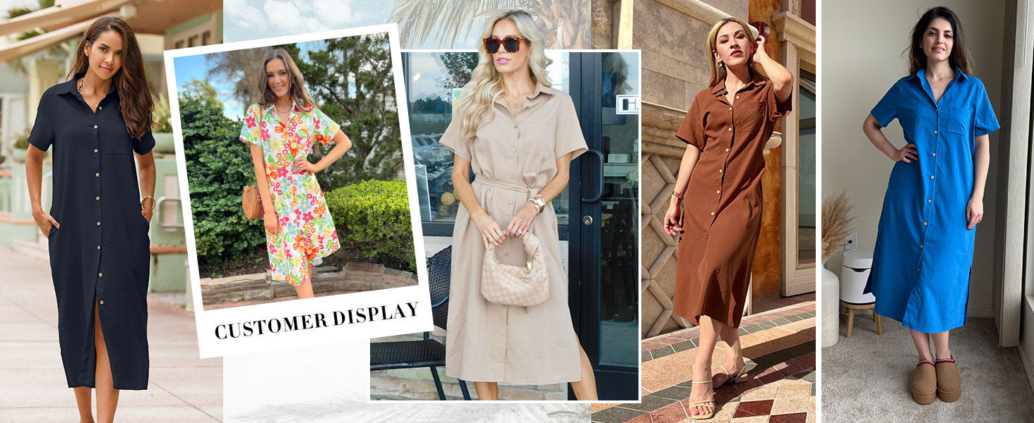 button down dress for women