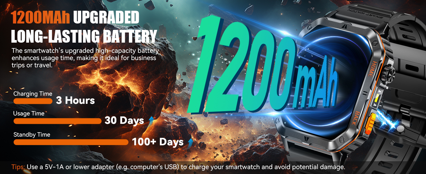 Built to Last with a 1000mAh High-Capacity Battery