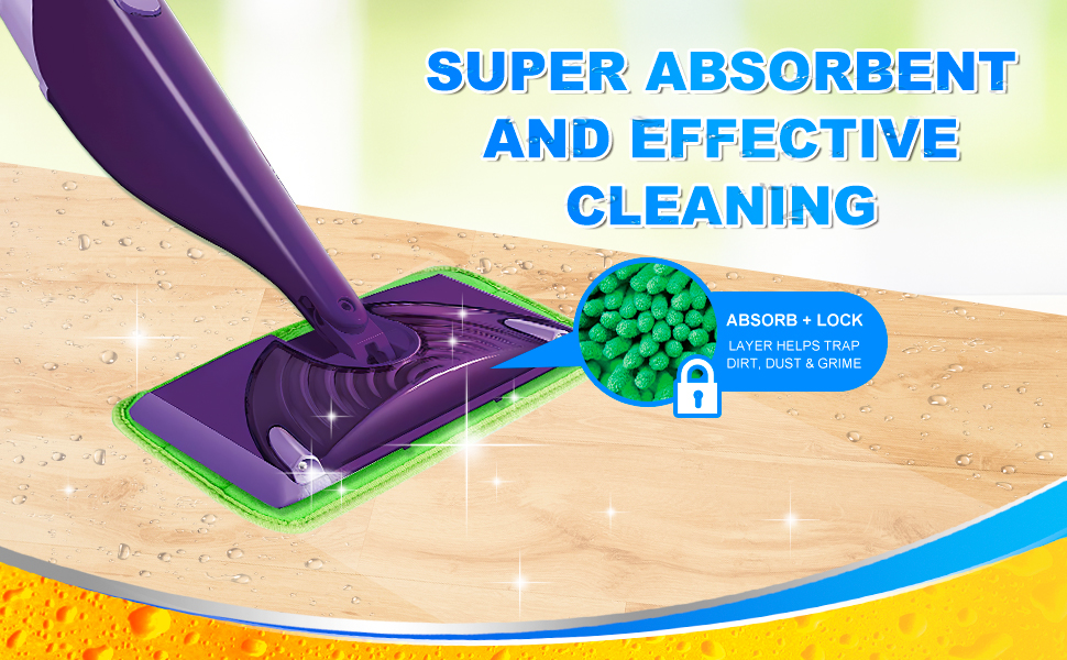 KEEPOW Reusable WetJet Pads Compatible with Swiffer Wetjet Mop