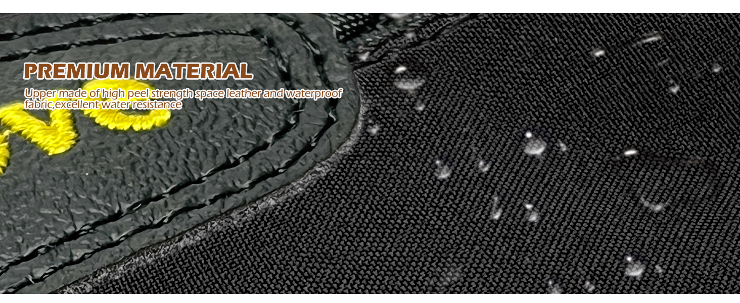 Premium Material Upper  high peel strength space leather and waterproof fabric water resistance