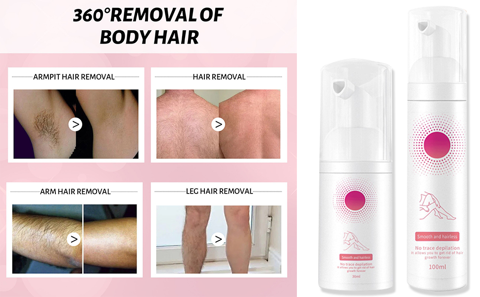 Body Hair Removal Foam Spray for Women and Men