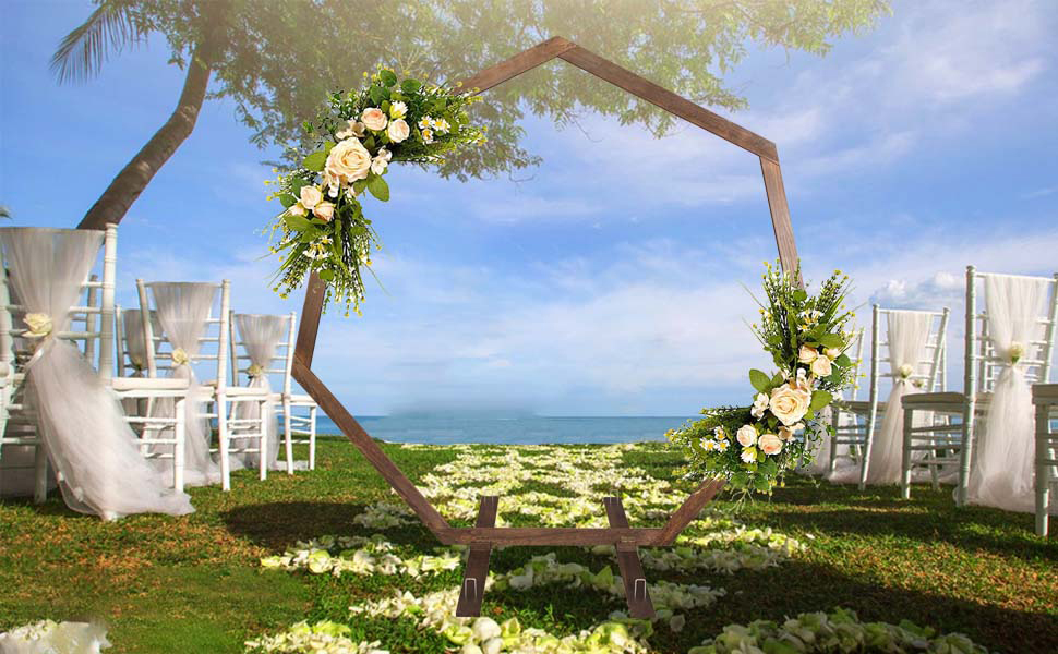 heptagonal wedding arch