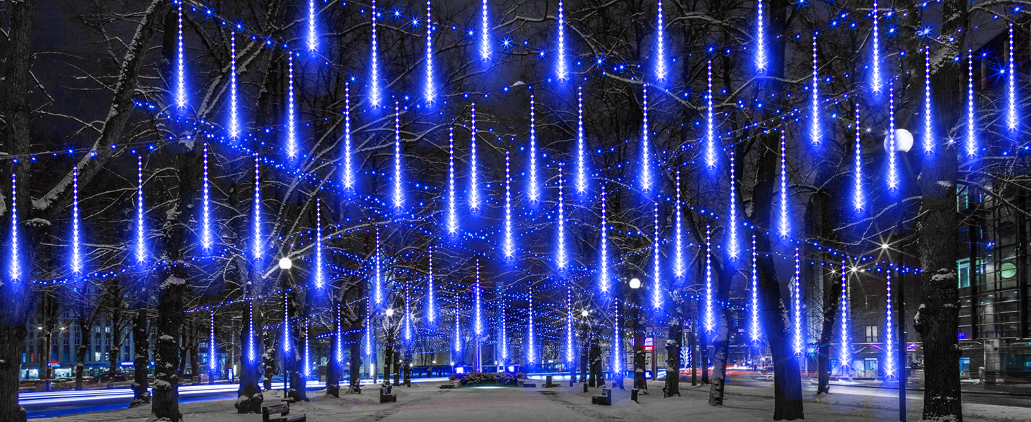 Aluan Christmas Lights Outdoor Meteor Shower Rain Lights