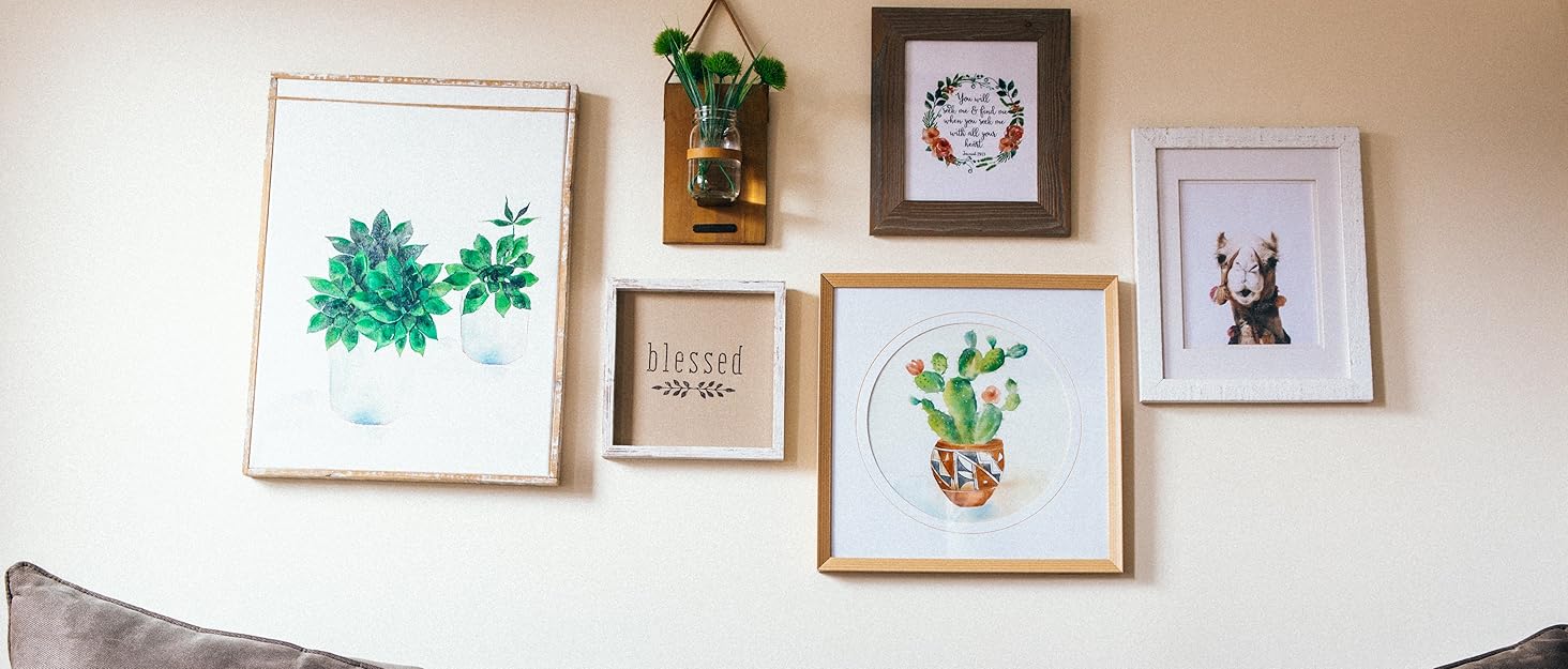 TJ.MOREE Small Shadow Box Frame 5 x 5 Shadowbox Display Case Wooden Picture Frame