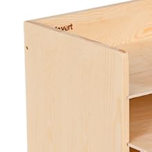 Wood Desktop File Holder Organizer Mail Sorter Paper Storage Cabinet