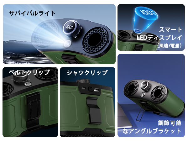 Amazon | ONRIU 腰掛け扇風機 ベルトファン【2025強力冷却