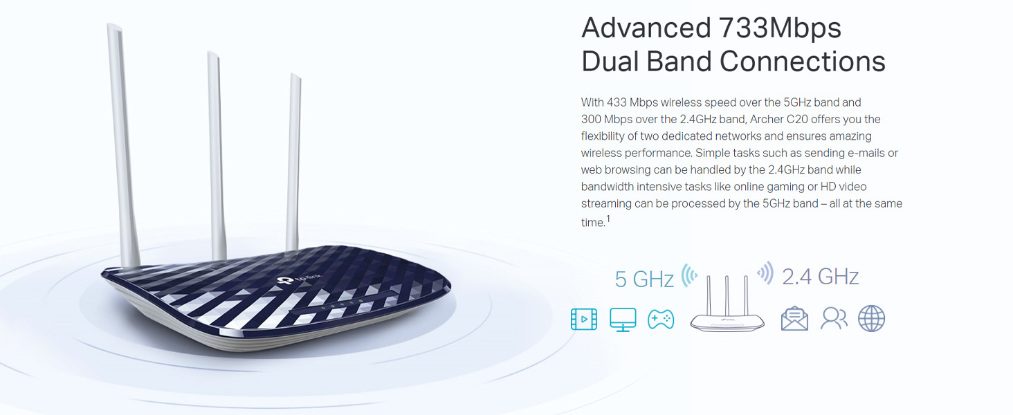 Archer C20 AC750 Wireless Dual Band Router
