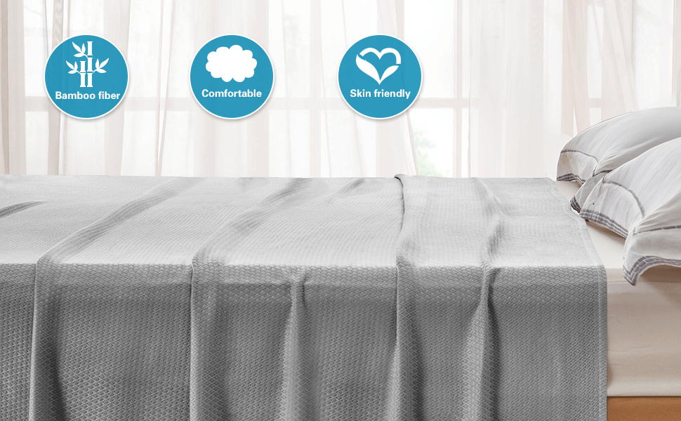 KPBLIS Cooling Bamboo Blankets for Hot Sleepers