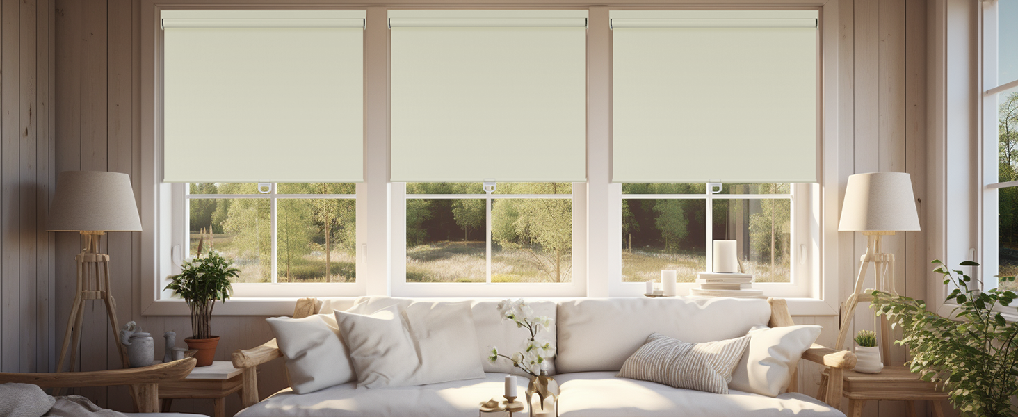 MoDanCeQ Blackout Roller Shades Cordless ColorMatched