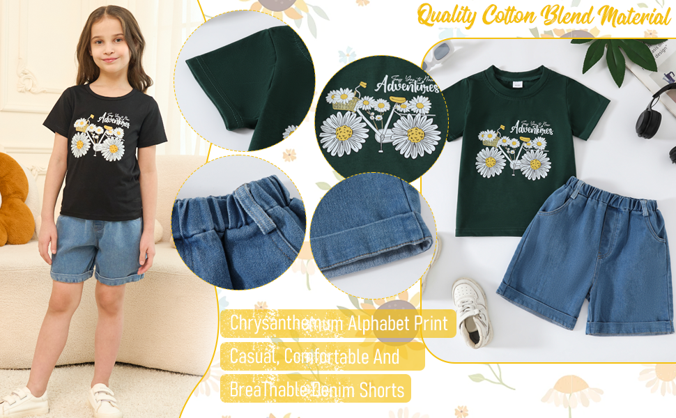 KID Girls 6-7t Summer Clothes Set