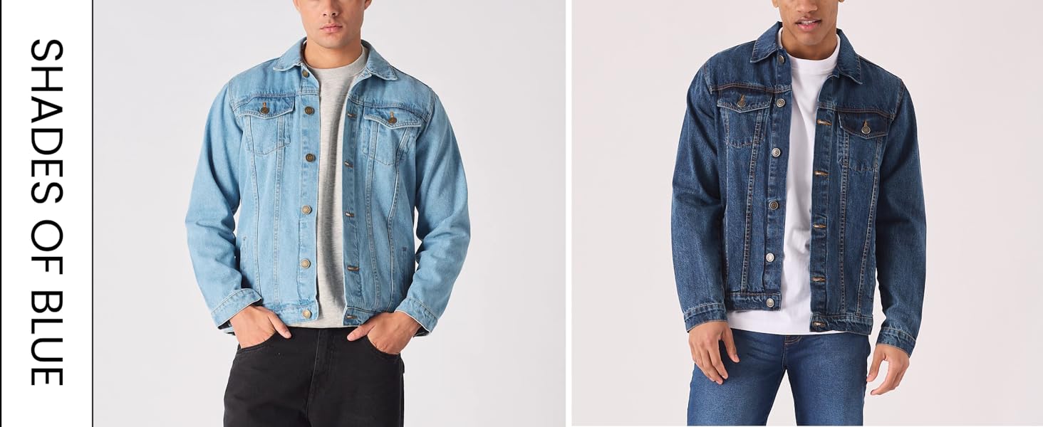 Different Shades OF Blue Men Denim Jacket