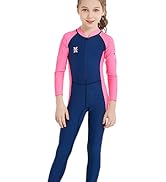 Kids Wetsuit Boys and Girls One Piece Swimsuit Full Body Rash Guard Sun Protection Bathing Suit W...