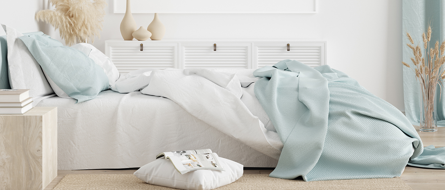 WURUIBO Cream White King/Cal King Quilt Bedding Set