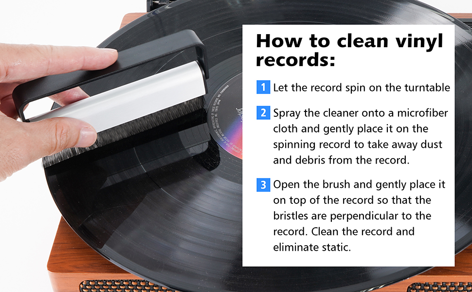 Jancane Vinyl Record Cleaning Kit, 3in1 Turntable Records