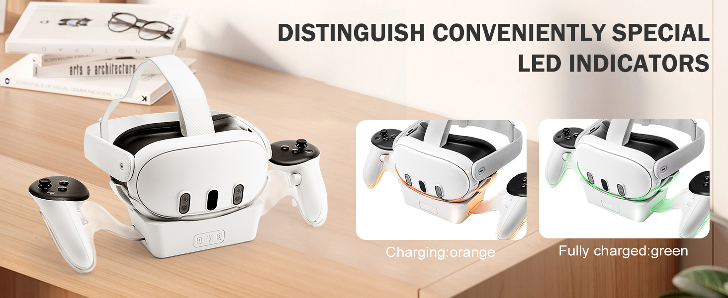 VR Charging Dock for Quest 3 Charging Stand for Oculus/Meta Quest 3 Magnetic Charging Statio
