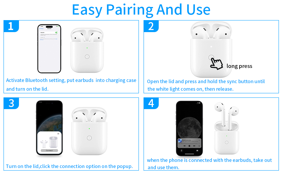 Wireless Charging Case Compatible for AirPods 1/2, Charger