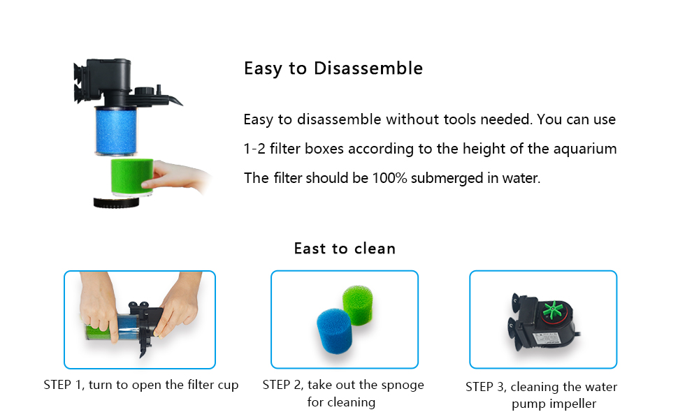 Weipro Aquarium fish tank filter,Submersible fish tank