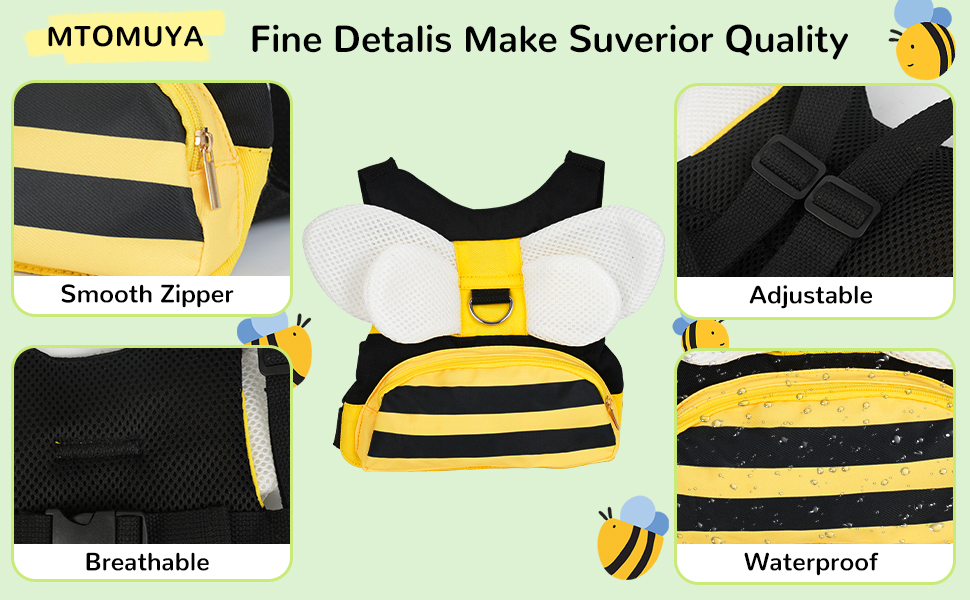 The harness is made of excellent breathable material, soft and comfortable