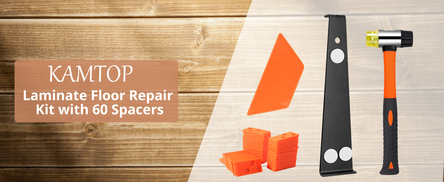 Laminate Flooring Tools, Kamtop Floor Installation Kit with 60 Spacers