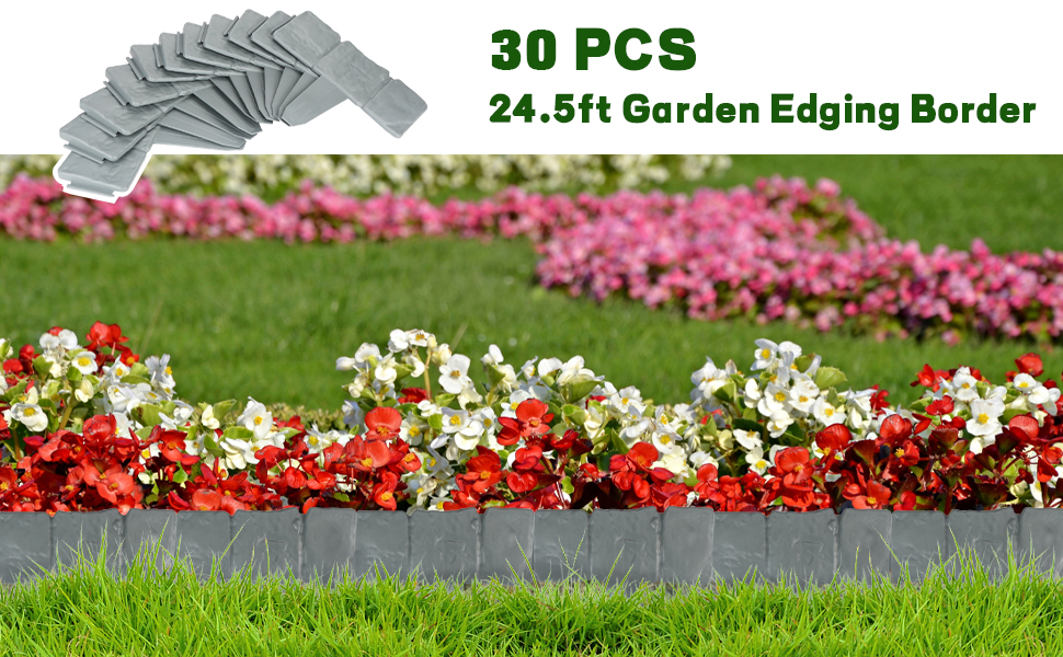 Garden Edging Border, 24.5ft Landscape Edging Border for