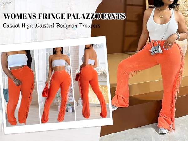 パンツ SINOON  FRINGE TWEED PANTS SINOON FRINGE TWEED PANTS