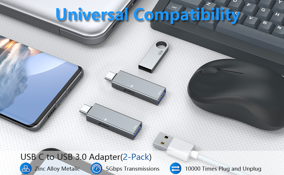 USB C OTG Adapter with Power, USB C to USB 3.0 Female