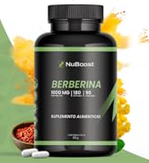 Nuboost Berberina - Berberina 500 mg 180 Cápsulas - Berberine - Sin OMG, Certificado USDA - MADE ...