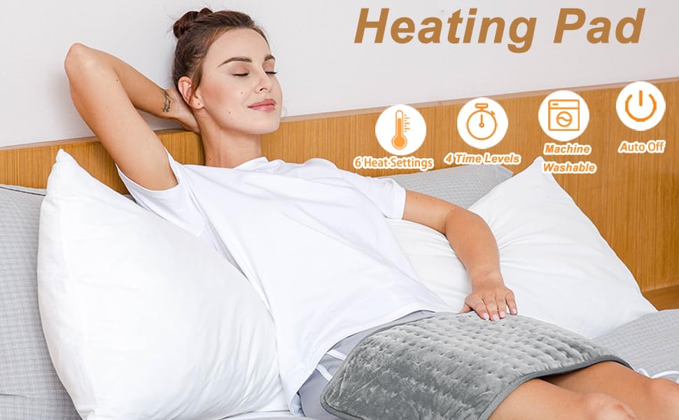 Electric Heating Pads,Heated Pad for Back Pain Muscle Pain Relieve,6