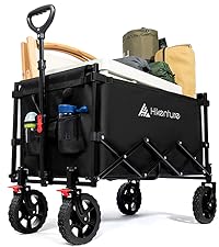 キャリーワゴンラベルカー 折り畳み【9.5cm特厚タイヤ 収納付き】大容量150 Amazon.co.jp: UNE キャリーワゴン 折り畳み式 组立不要【9.5cm