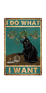 cat garden sign
