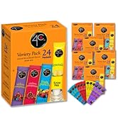 4C Powder Drink Mix Packets, Variety 6 Pack, 24 Count, Singles Stix On the Go, Refreshing Sugar F...