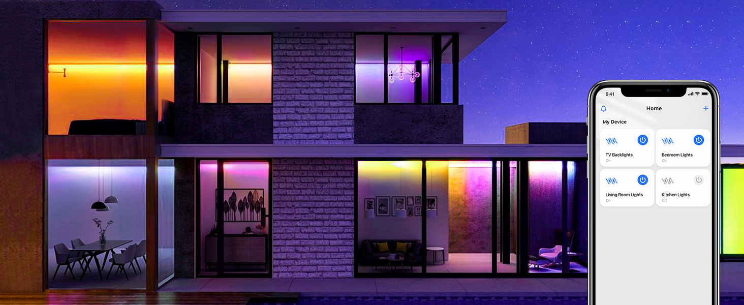 Meross Led Strip Light 5M LED Light Strip Compatible with Apple HomeKit Siri Alexa Voice Control
