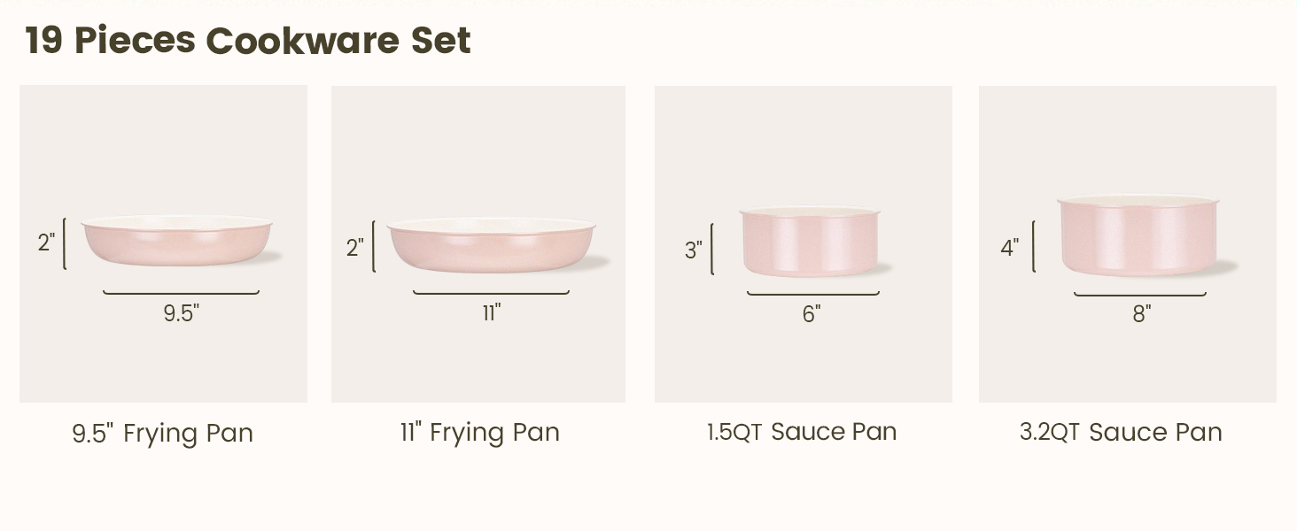 the 19 pcs set includes