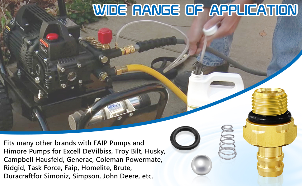 FANOVO Pressure Washer Soap Injector Kit,Chemical Injector