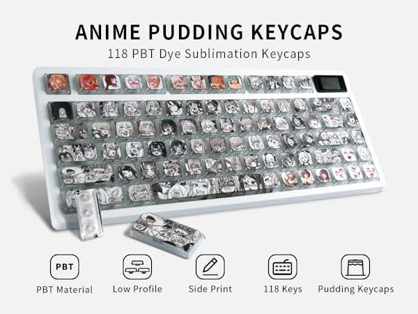 Amazon.com: XVX Low Profile Anime Keycaps, Transparent