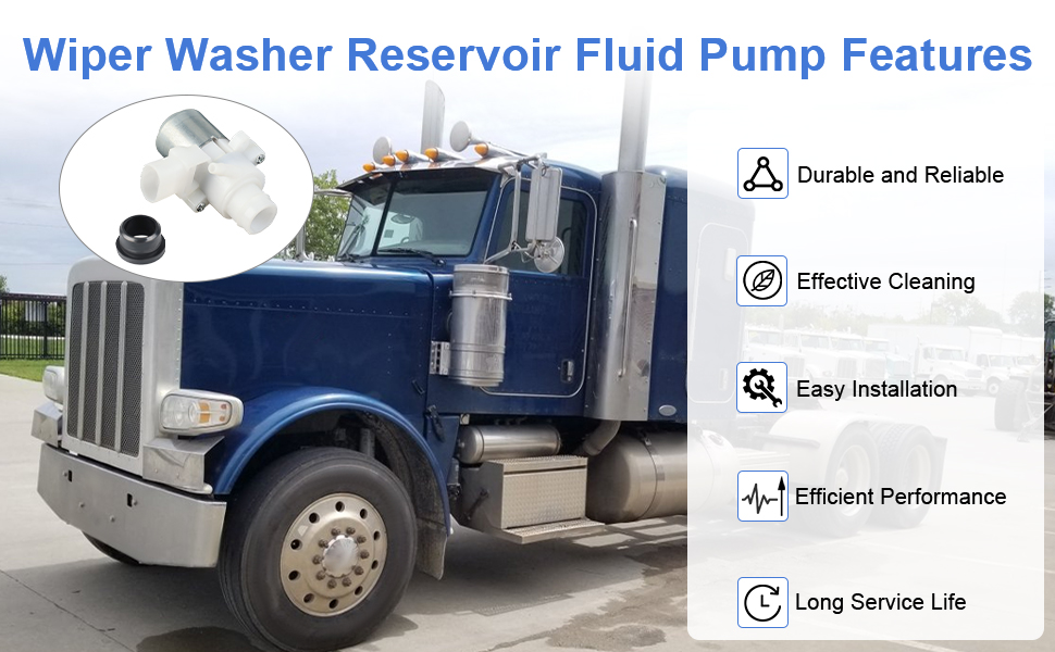 VANJING Truck Windshield Wiper Washer Reservoir Fluid Pump