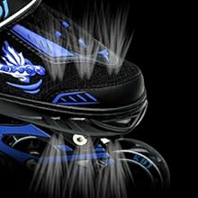 Breathable vamp roller skate