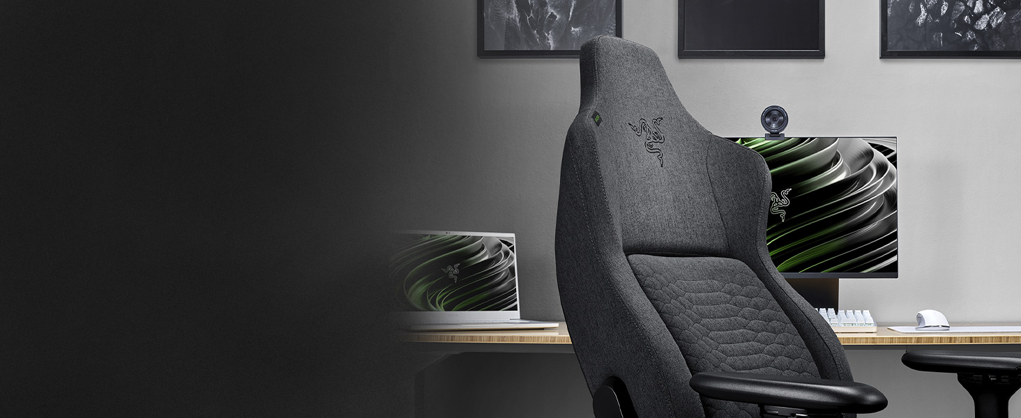 Razer Iskur Fabric Gaming Chair Ergonomic Lumbar Support