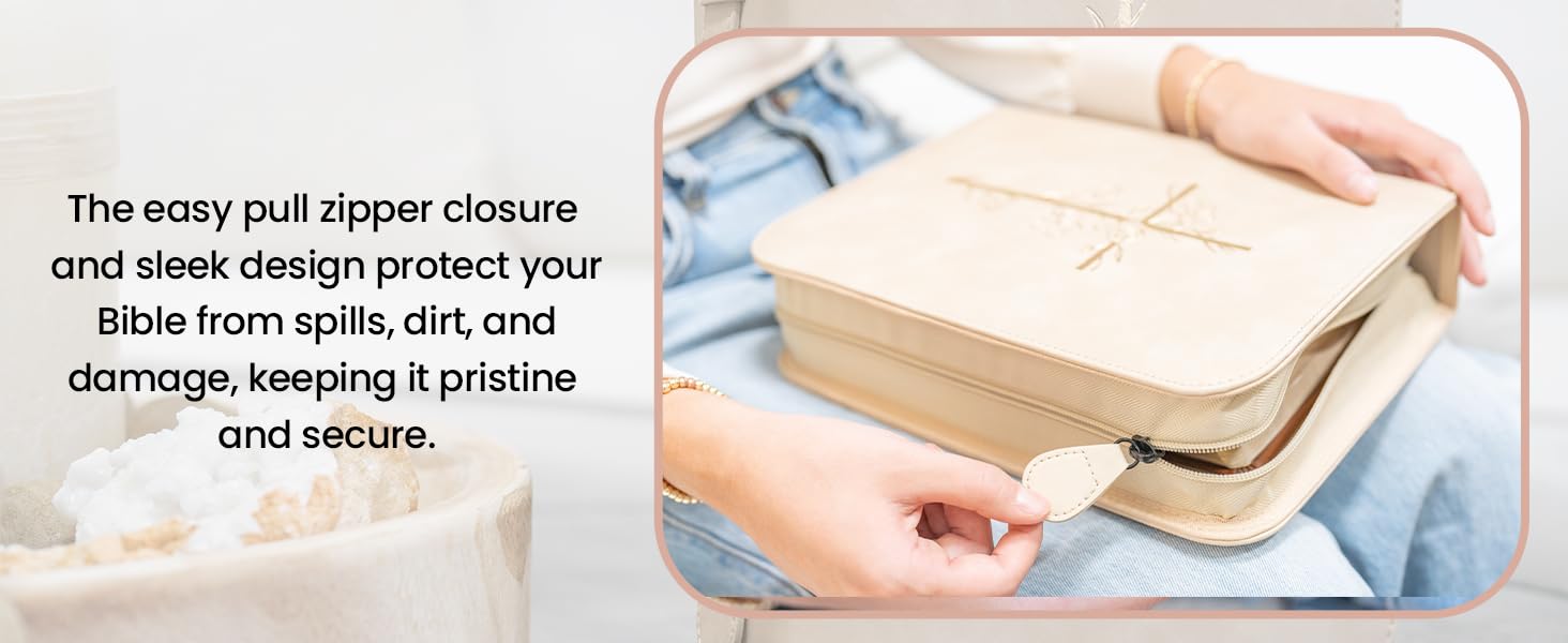 Bible Cover Case for Women PU Leather Bible Covers for