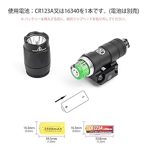 フラッシュライトレプリカ Amazon | [QIRUIMY] M300A スカウトライト タクティカルライト