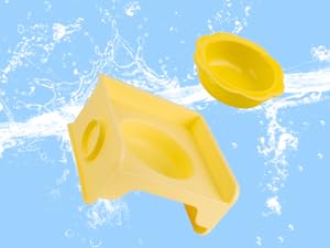 ceramic raised cat bowl with stand