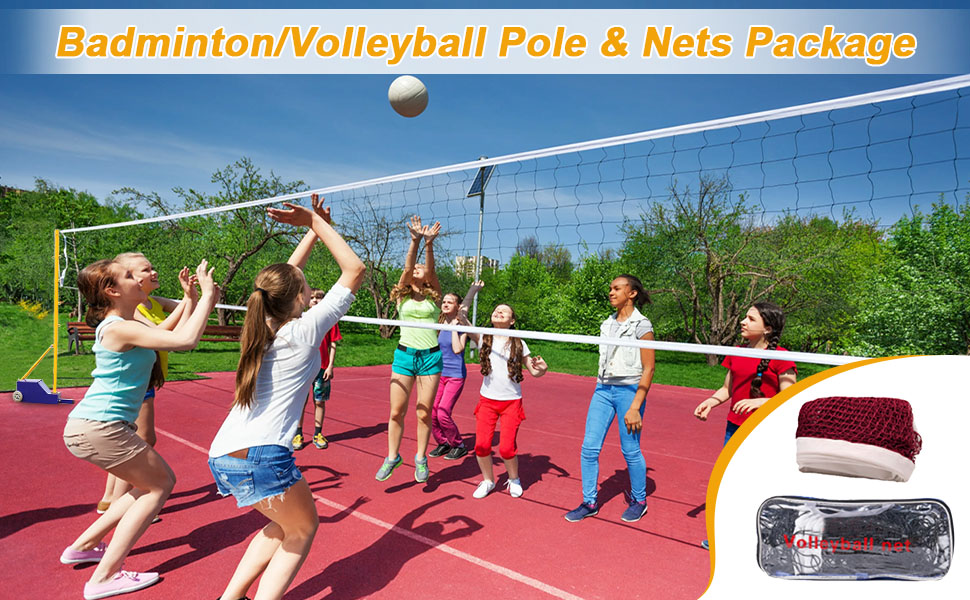 NZMWQJ Volleyball/Badminton Pole with Wheels Suitable for