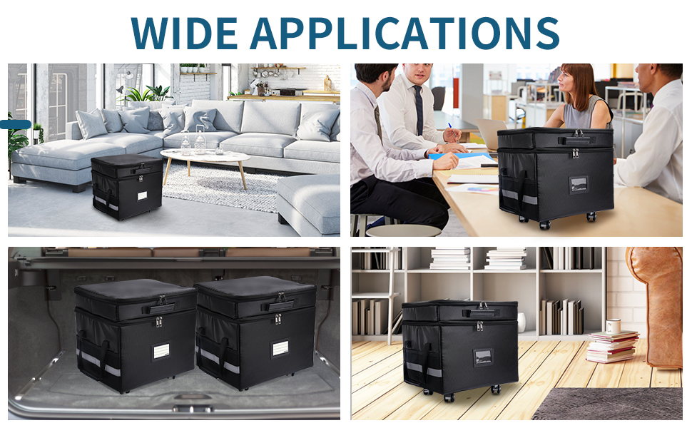 HAMOPY File Box, 2 Layers Detachable Fireproof Document Box