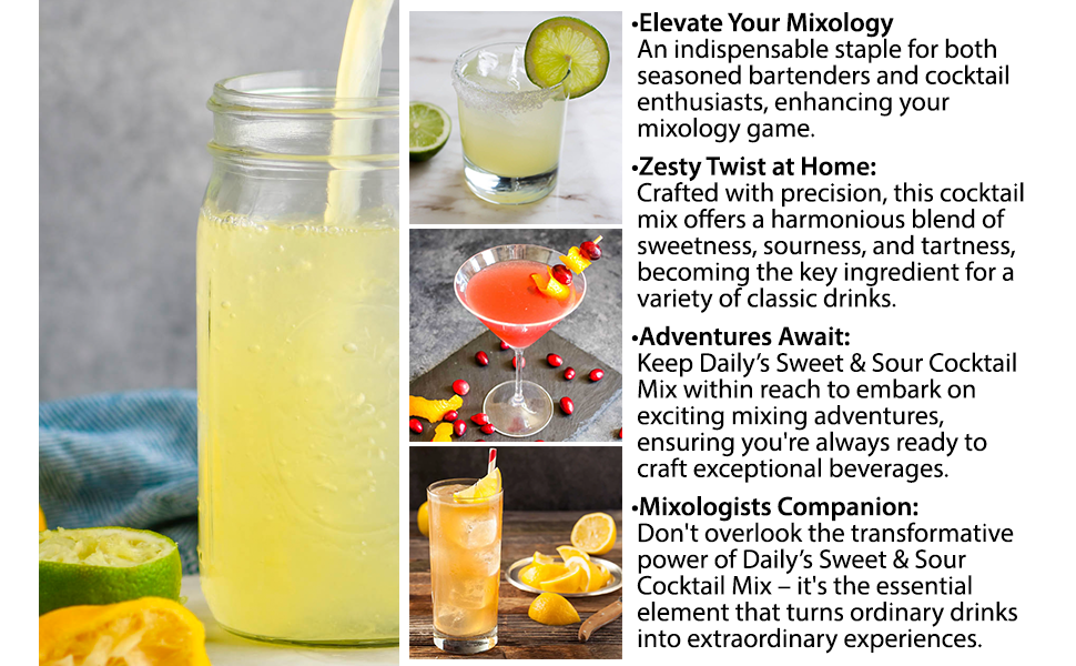Daily's Cocktail Mixer NonAlcoholic Sweet and Sour Mix
