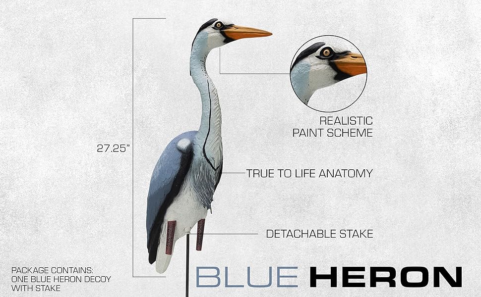 Higdon Outdoors Blue Heron Confidence Decoy for Waterfowl