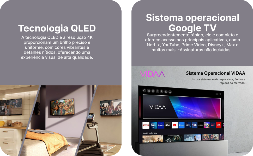 Smart TV Toshiba 50" 4K QLED  50C450NS Google TV - TB059E