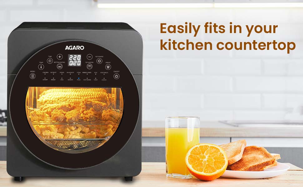 AGARO Elite Air Fryer, OTG, Oven, Toaster, Rotisserie, dehydrator for