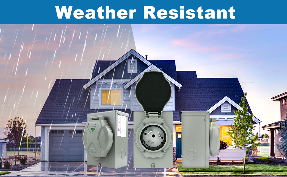 Sprance 50 Amp Generator Inlet Box, NEMA PB50, SS250P