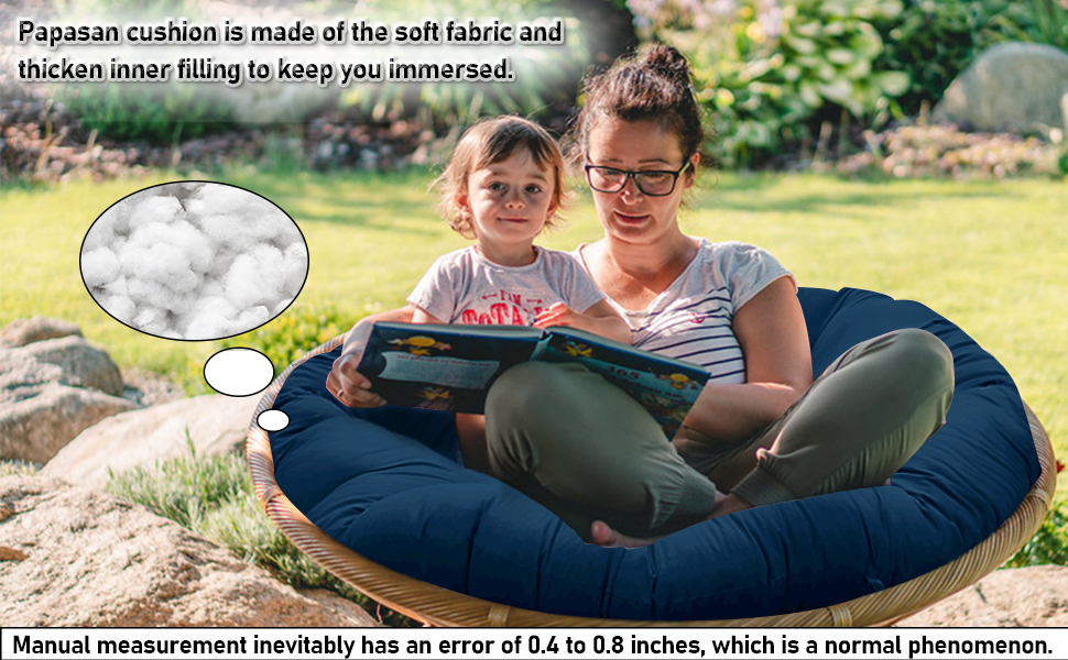 HILUHIDI Papasan Chair Cushion Only 52 inch, 13.23lbs